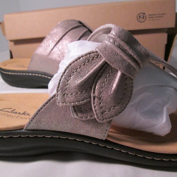 Clarks Laurieann Rae Slip-On Thong Sandals 12W NIB - Picture 7 of 9